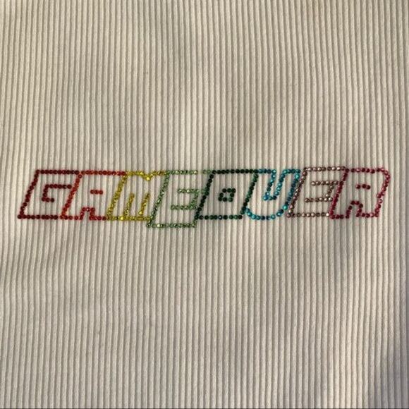 Princess Polly Game Over Tee in White - Picture 3 of 7